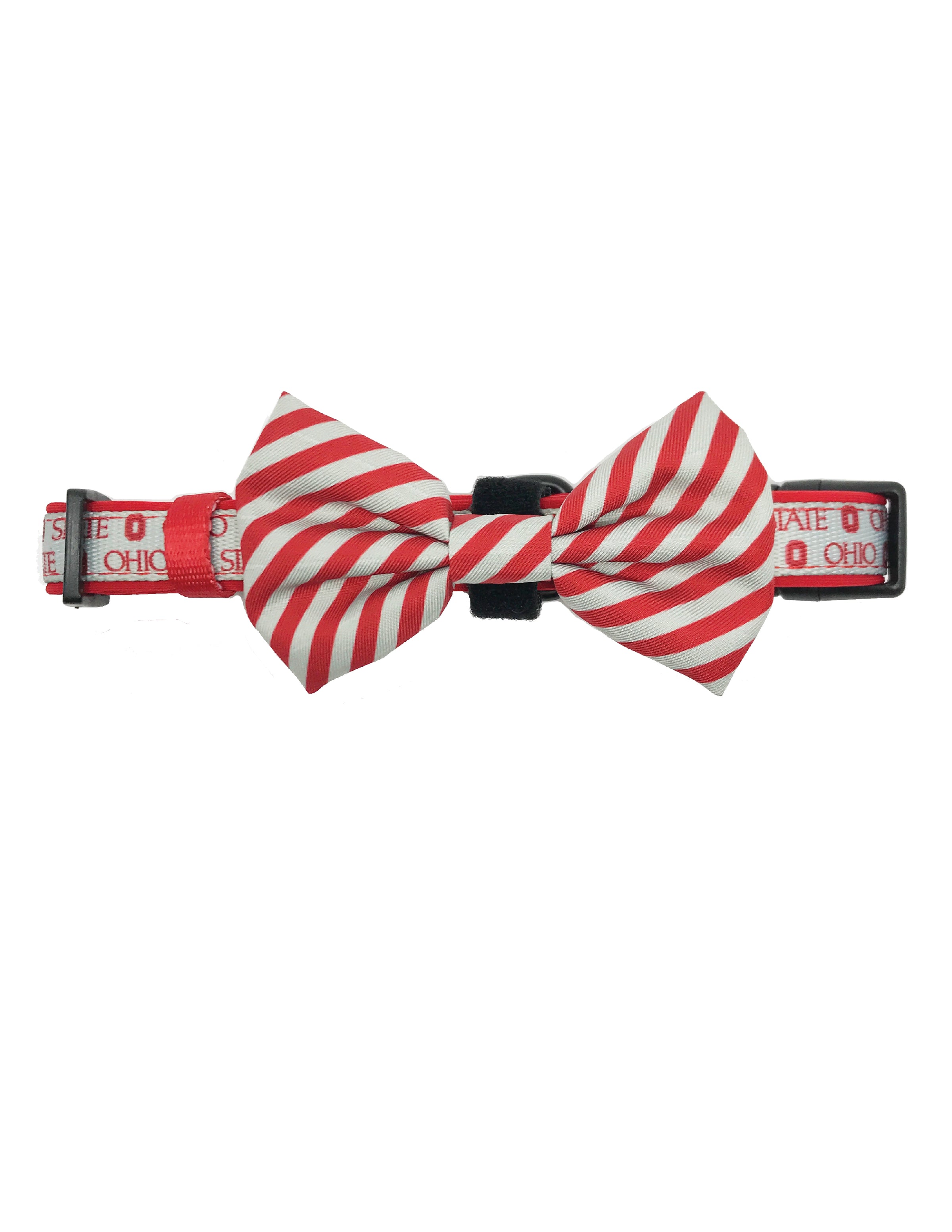 NCAA OHIO STATE | OSU Scarlet & Gray Pet Collar with Removable Bow
